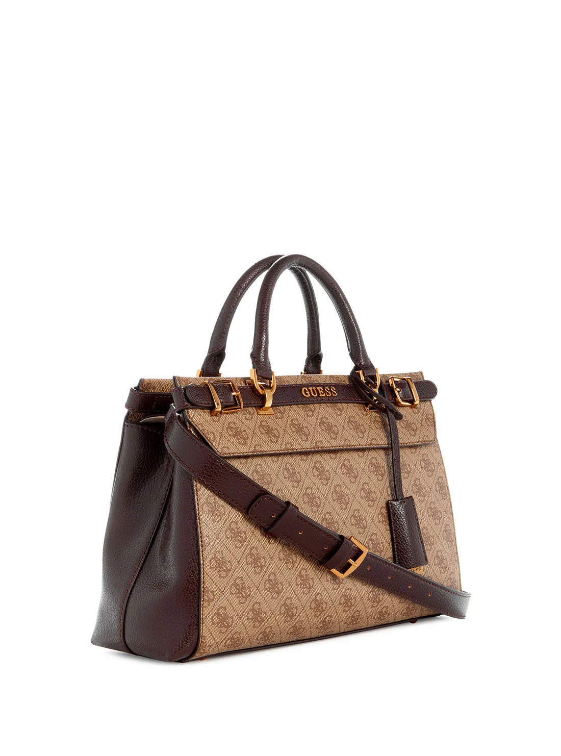 Brown Latte Logo Sestri Luxury Satchel Bag