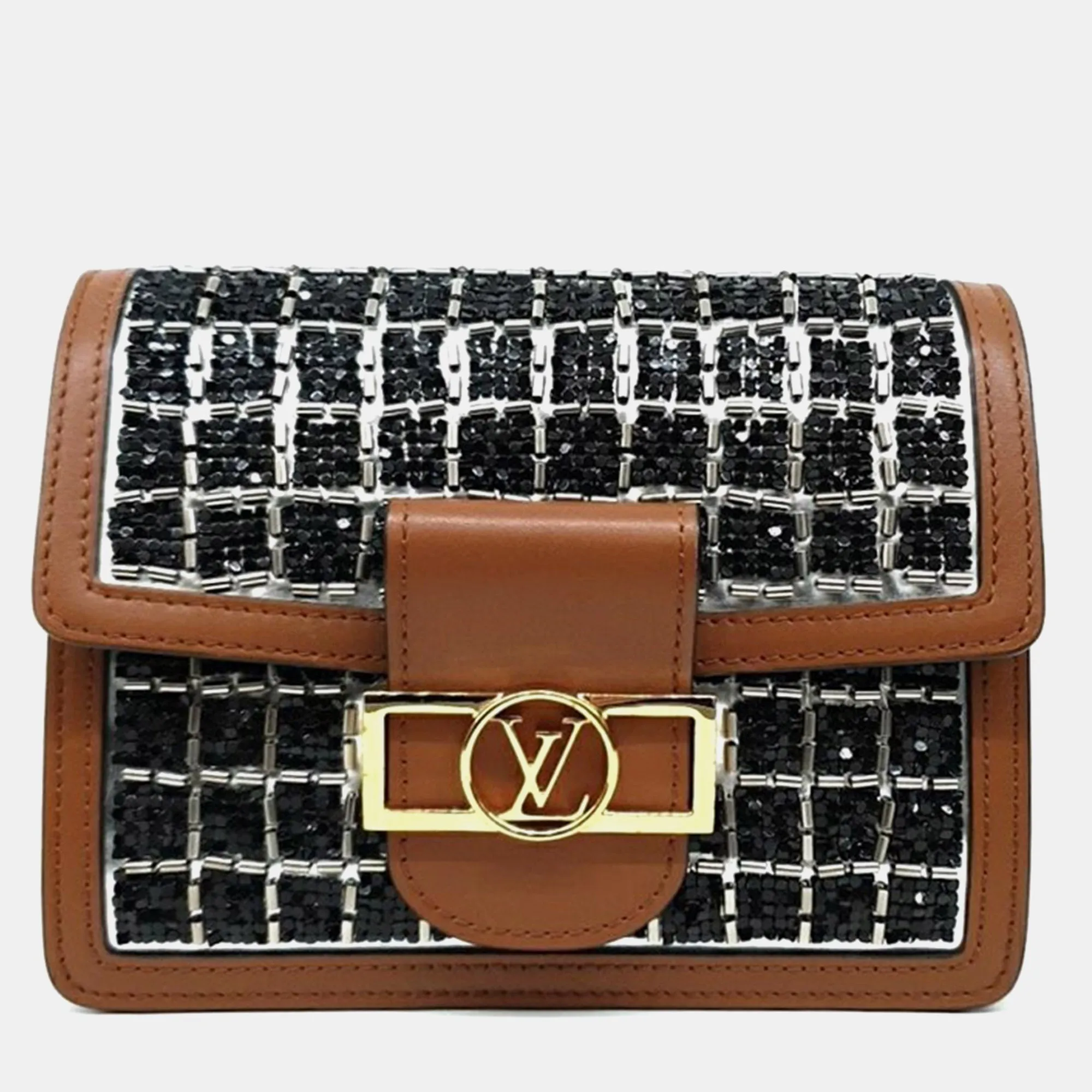 Brown Leather Dauphine Mini Bag