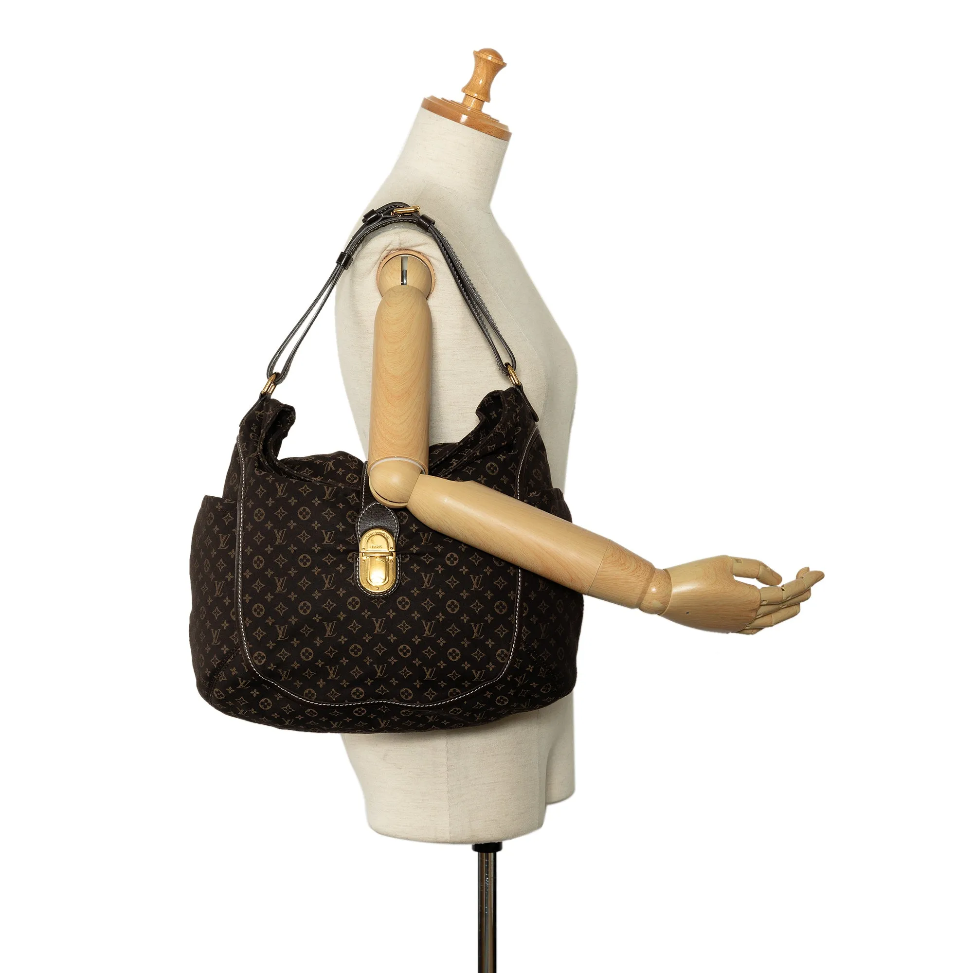Brown Louis Vuitton Monogram Mini Lin Romance Hobo Bag