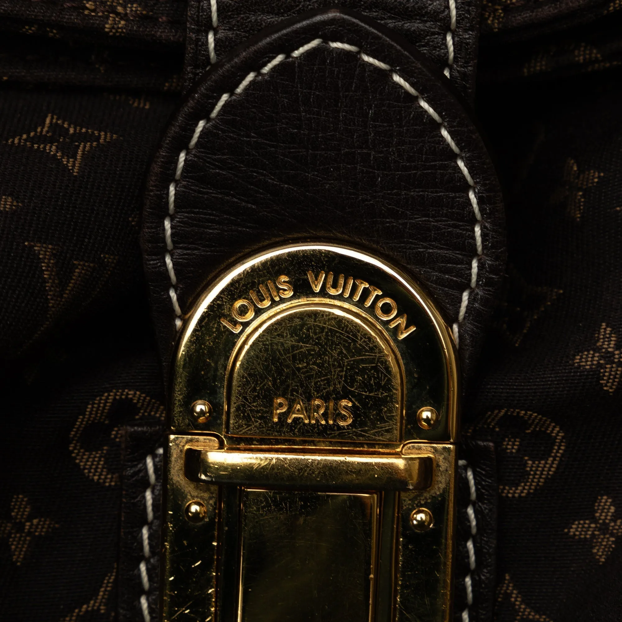 Brown Louis Vuitton Monogram Mini Lin Romance Hobo Bag