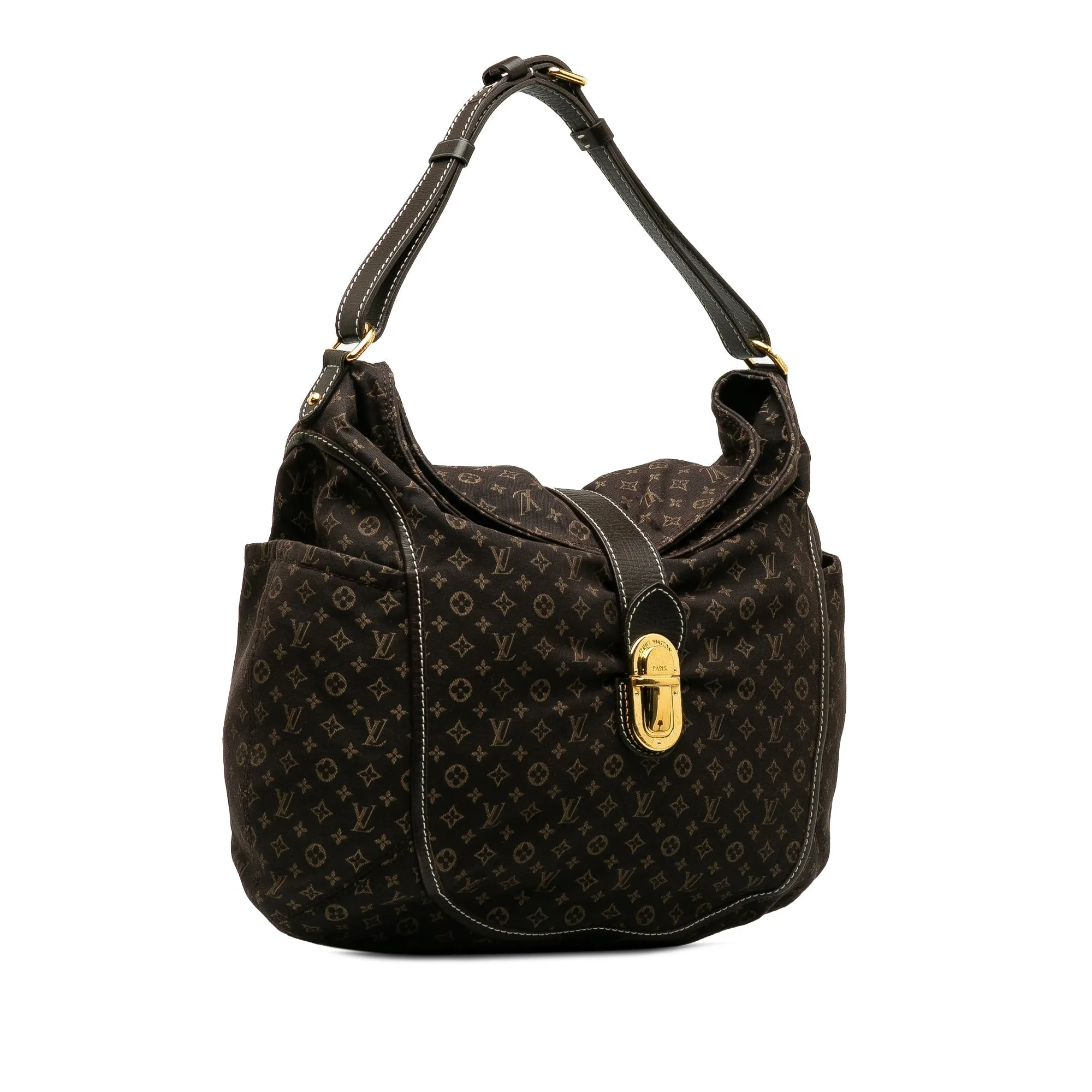 Brown Louis Vuitton Monogram Mini Lin Romance Hobo Bag