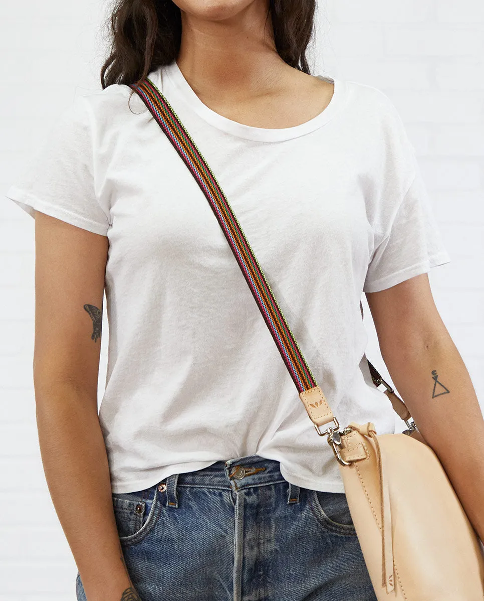 Brown Slim Webbing Crossbody Strap