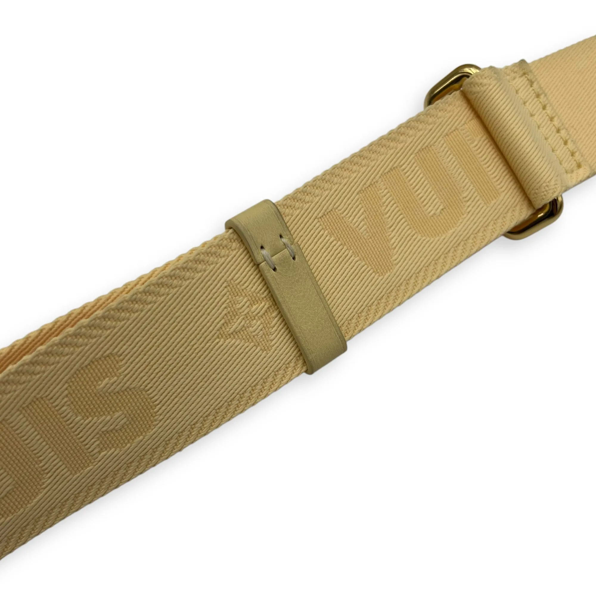 Bubblegram Wallet on Strap Yellow Crossbody Bag in Lambskin, Gold hardware