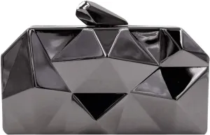 Buddy Women Lattice Metal Clutch Purse Geometric Chain Shoulder Bag