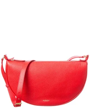 Burberry Half Moon Leather Hobo Bag