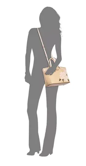 Calvin Klein Lola Large Satchel Natural FloralGold