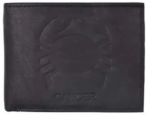 Cancer Zodiac Sign Bifold Trifold Genuine Leather Men's Wallets
