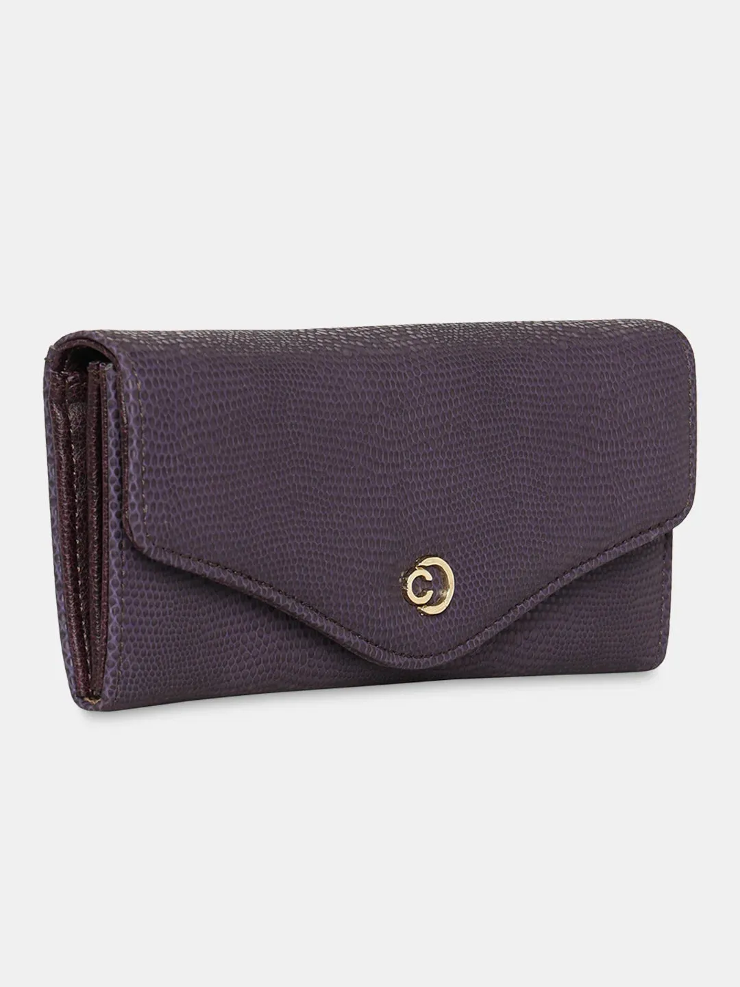 Caprese Ingrid Flapover Wallet Large Plum