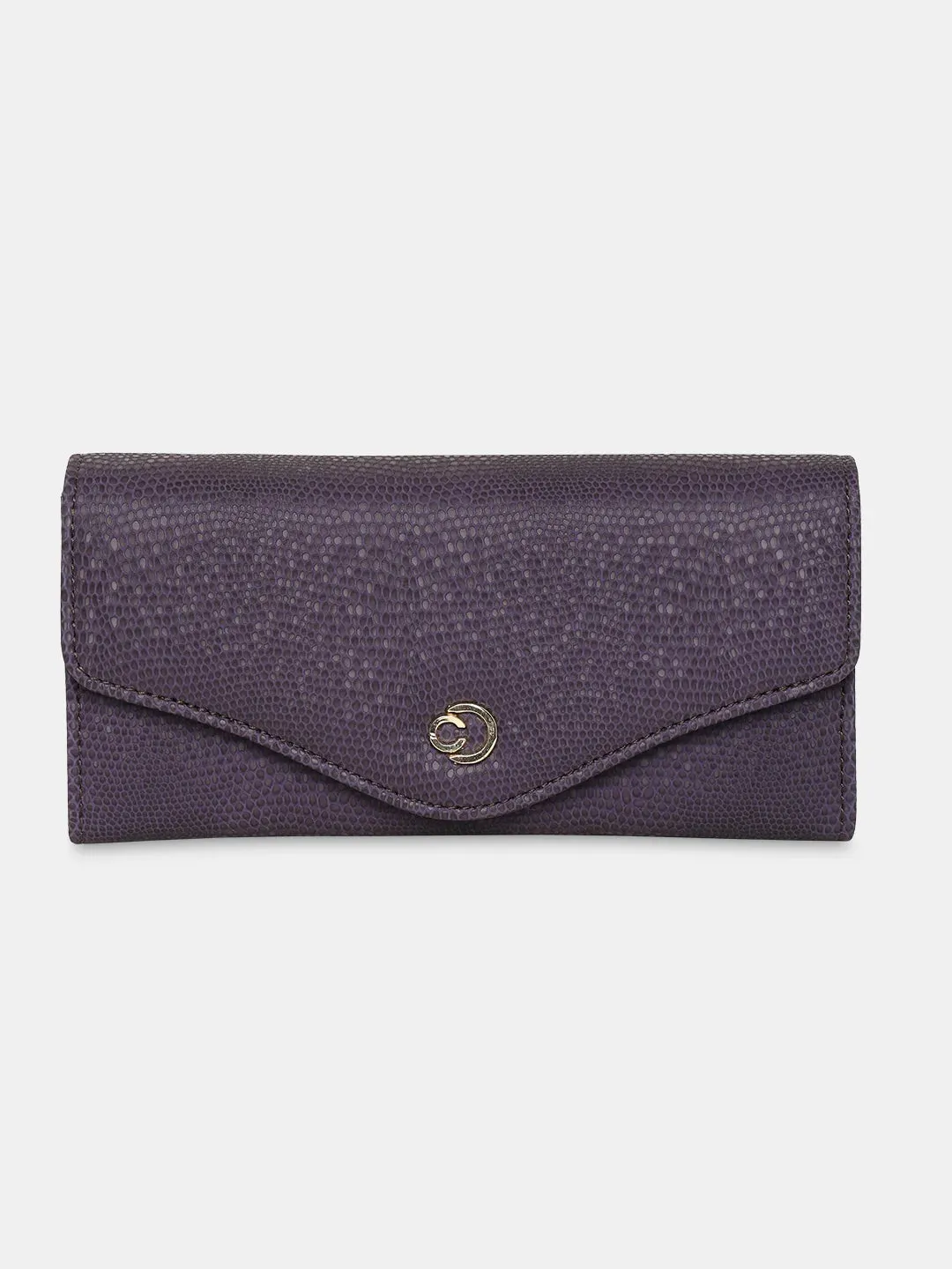 Caprese Ingrid Flapover Wallet Large Plum