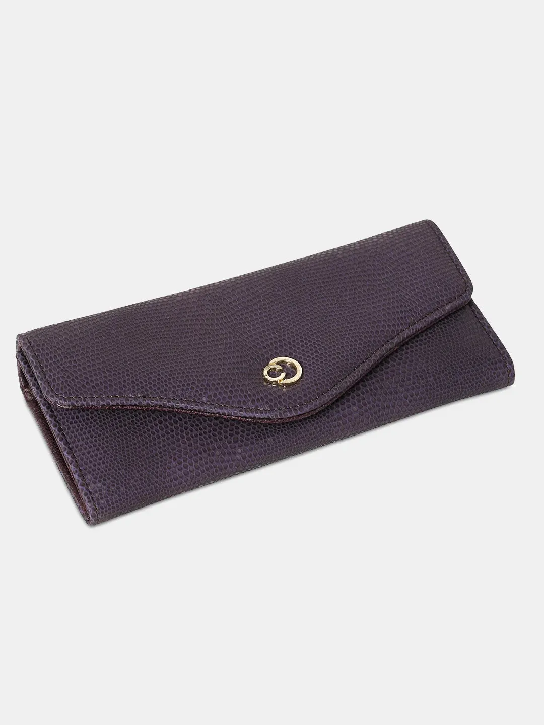 Caprese Ingrid Flapover Wallet Large Plum