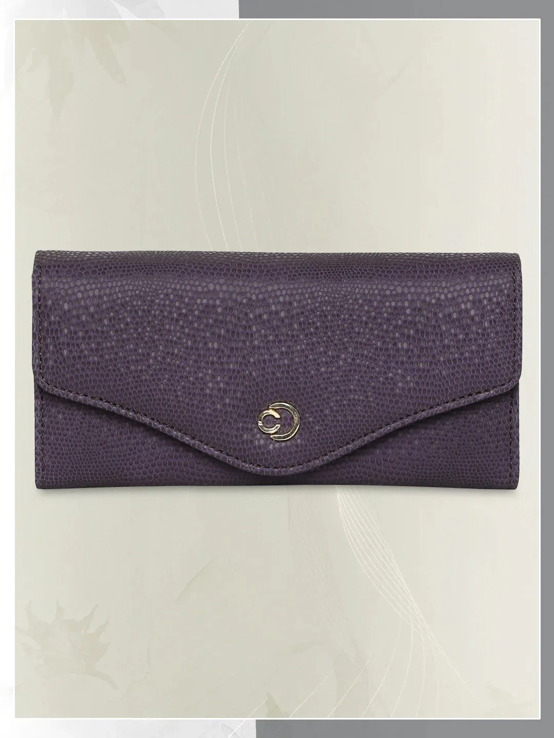 Caprese Ingrid Flapover Wallet Large Plum