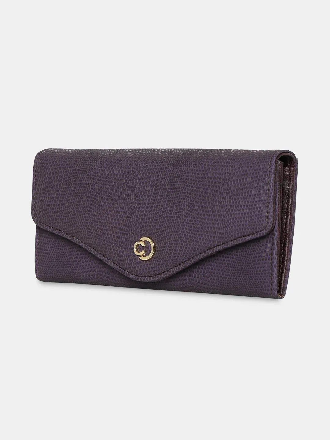 Caprese Ingrid Flapover Wallet Large Plum