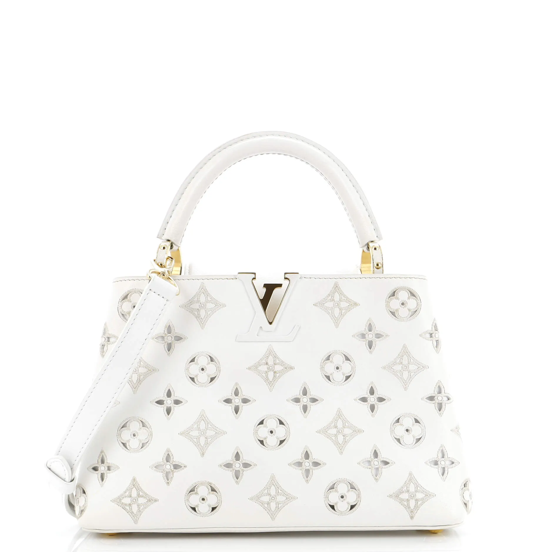 Capucines Bag Monogram Cutout Broderie Leather BB