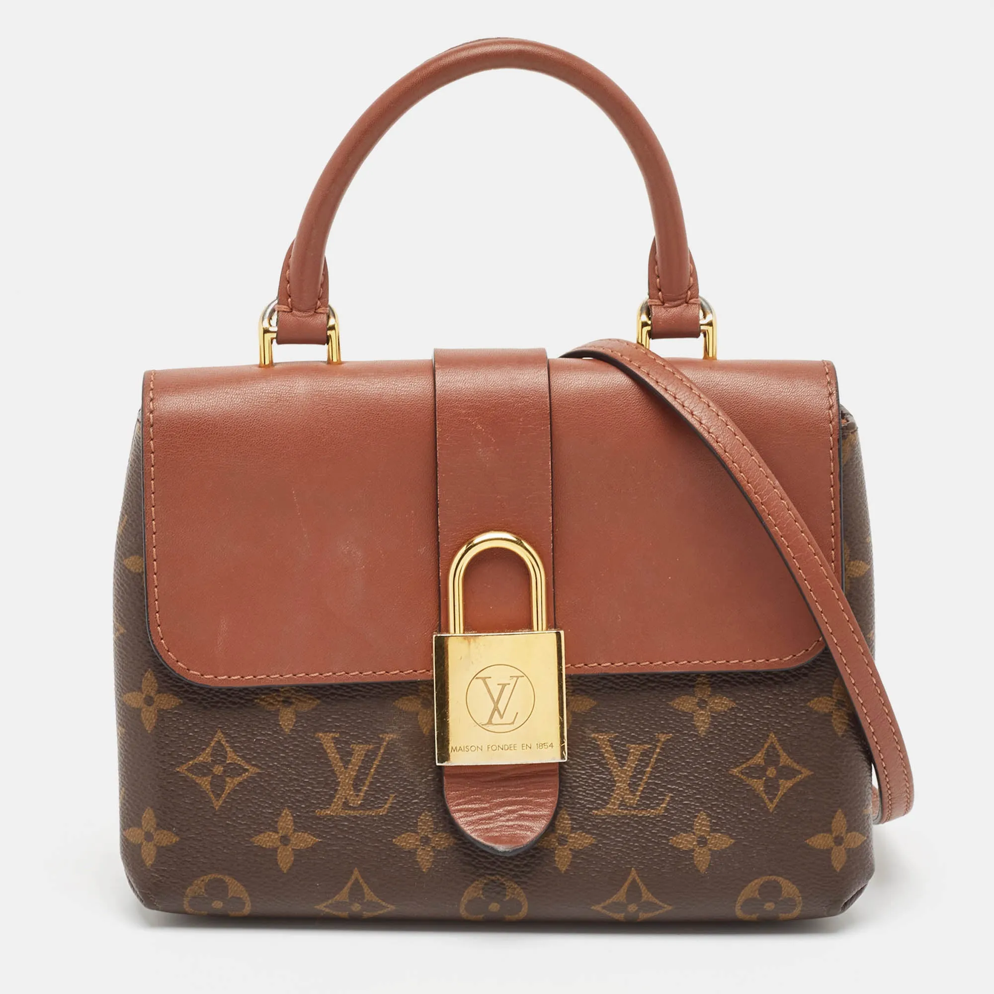 Caramel Monogram Canvas Locky BB Bag