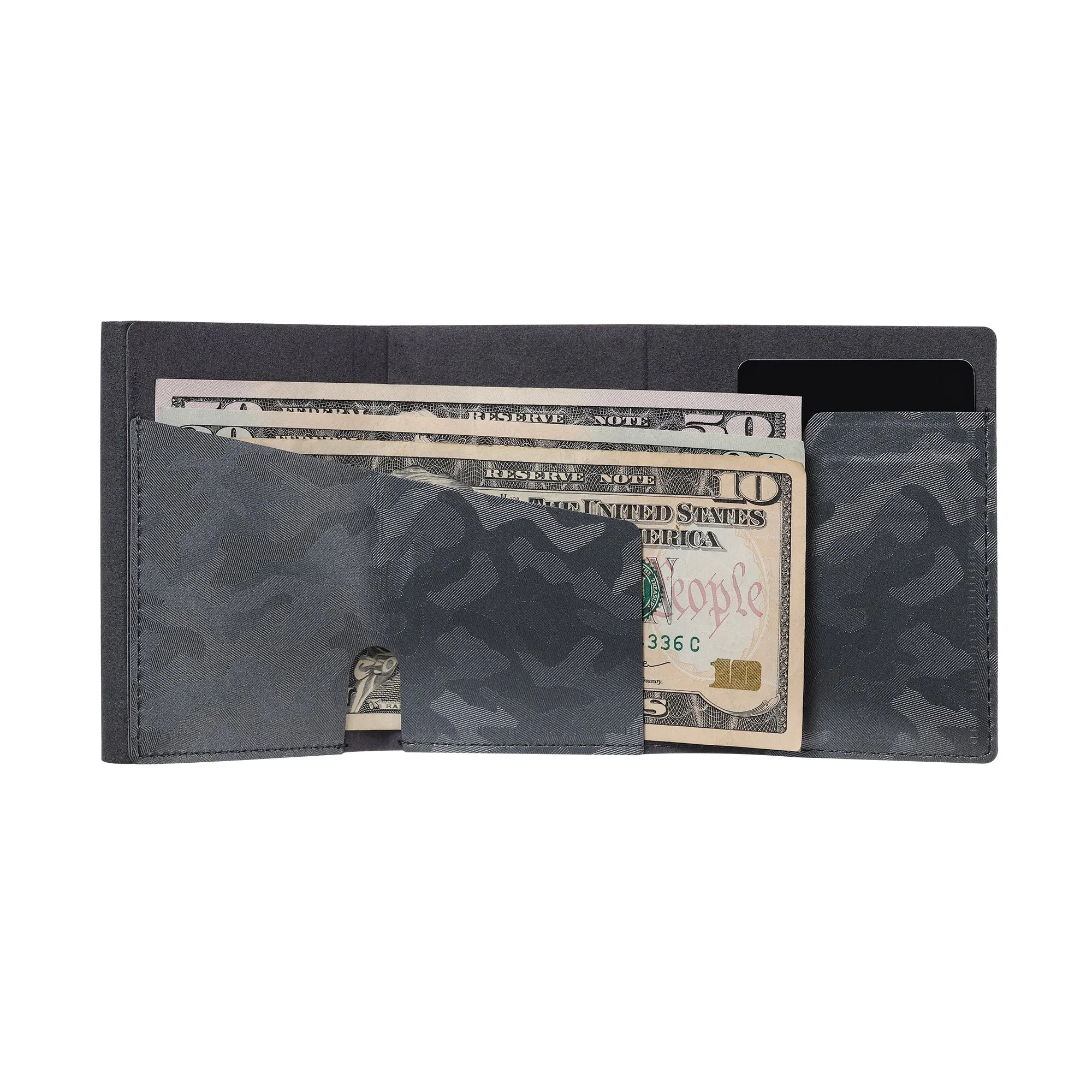 Card Blocr Slim RFID Blocking Credit Card Wallet Gray Camo