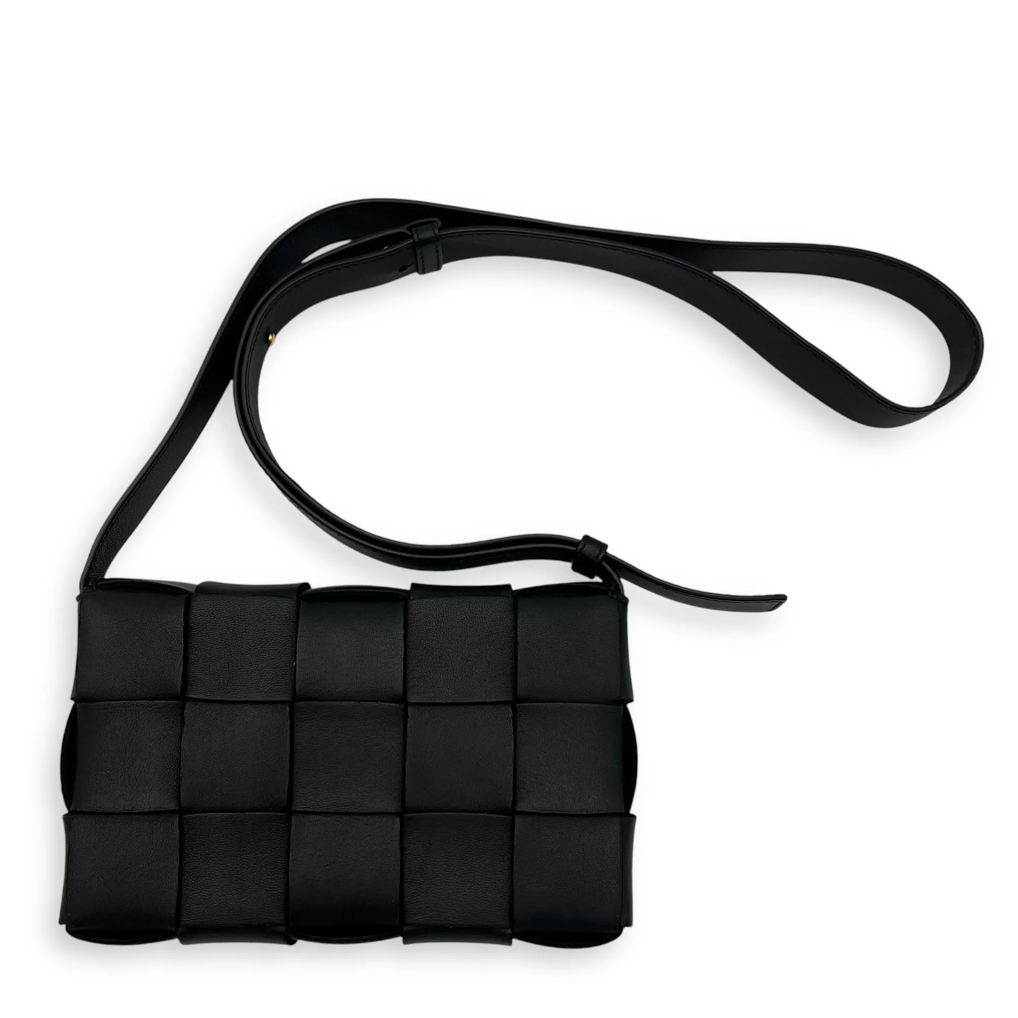Cassette Black Crossbody Bag in Lambskin