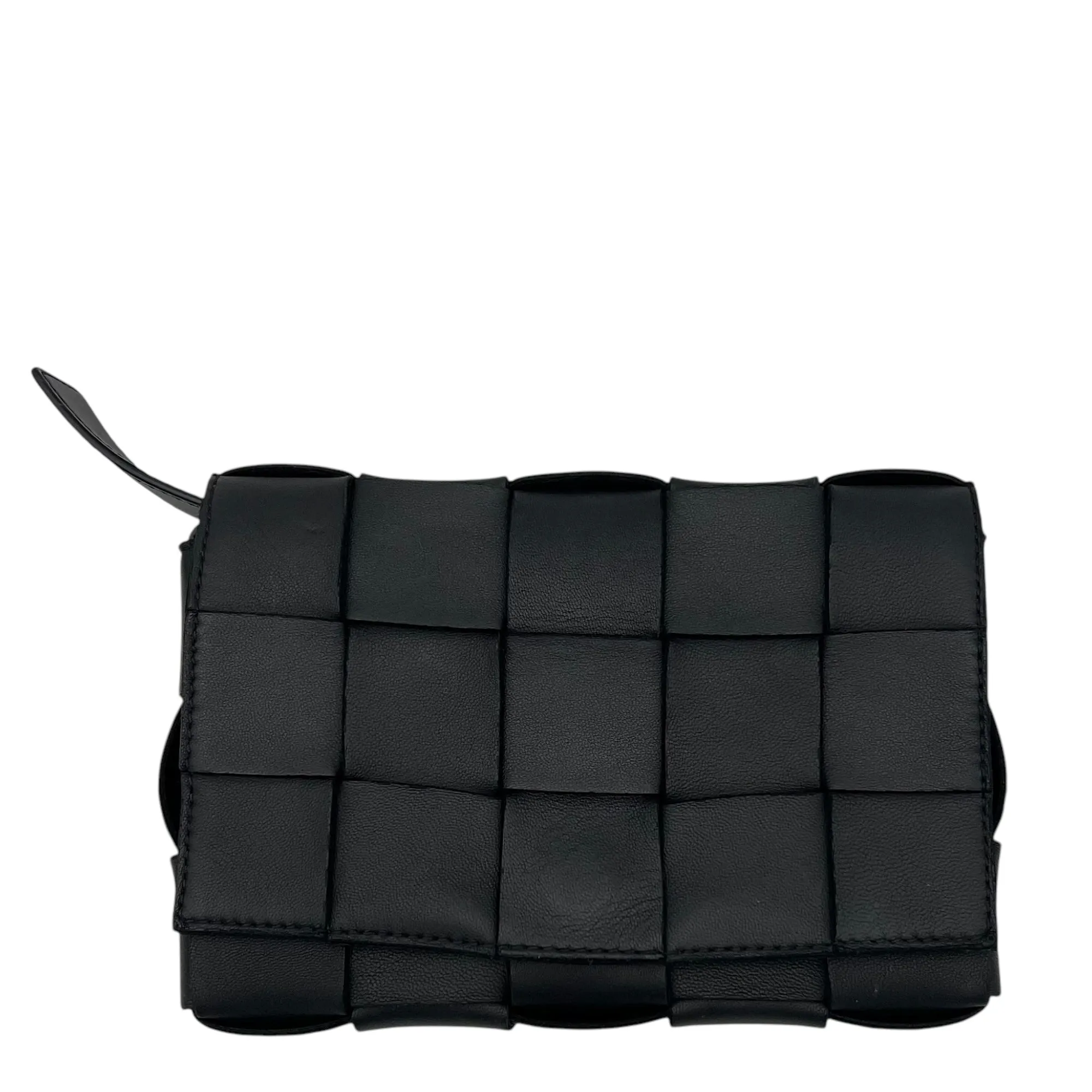 Cassette Black Crossbody Bag in Lambskin