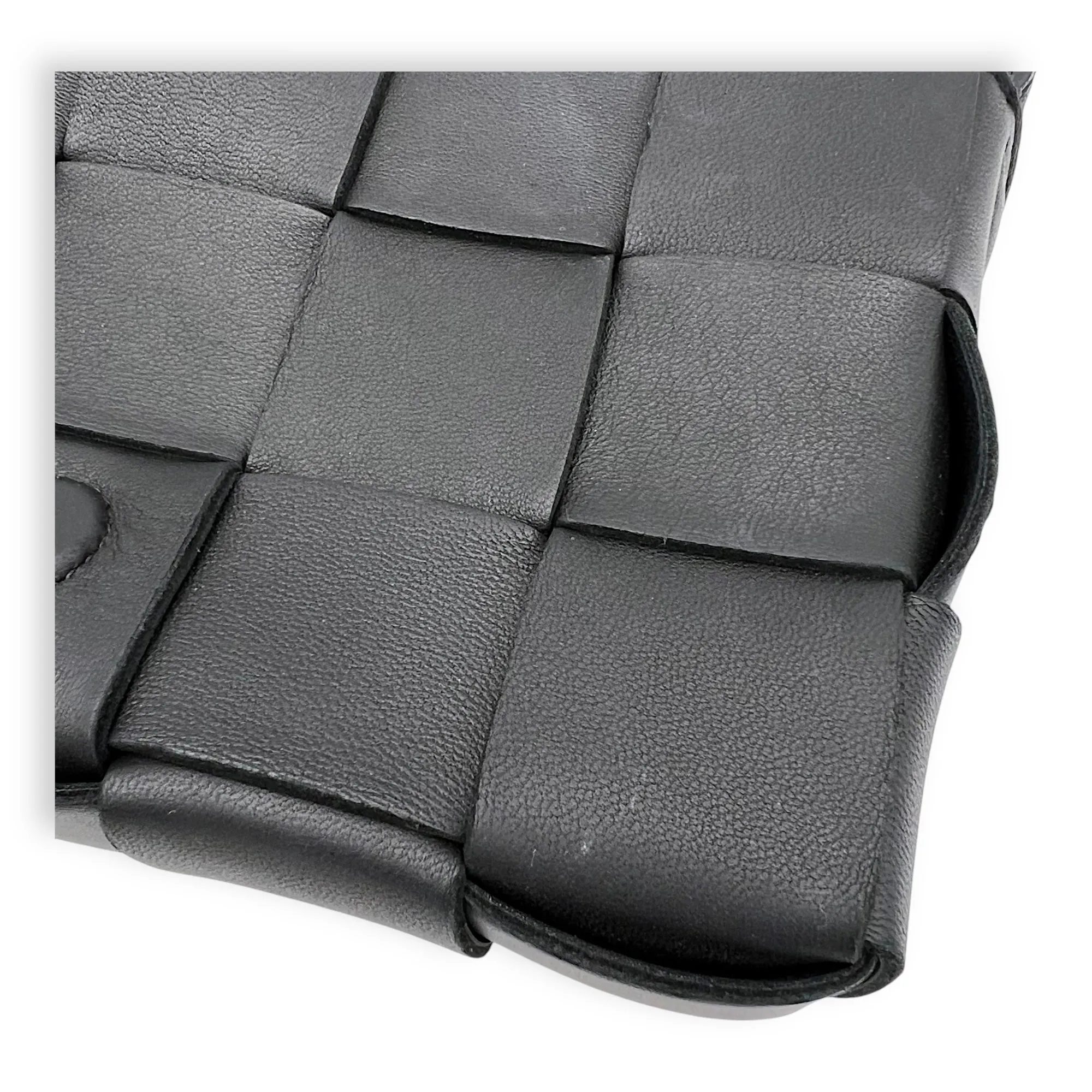 Cassette Black Crossbody Bag in Lambskin