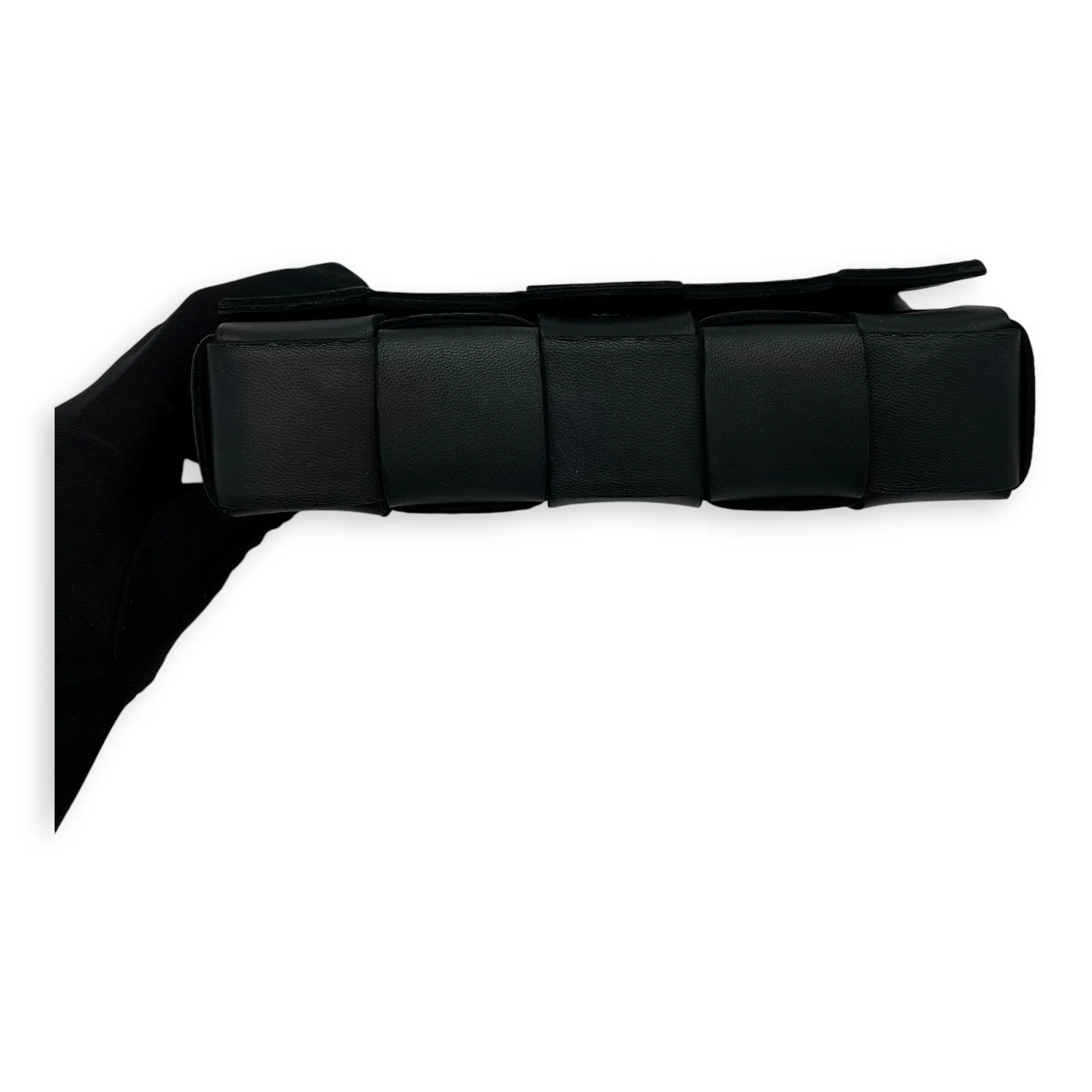 Cassette Black Crossbody Bag in Lambskin