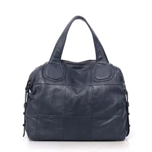 Casual Large Genuine Leather Bag Women Big Shoulder Bags Black Zipper Ladies Bag Bolsas Femininas High Quality Top-Handle Bags