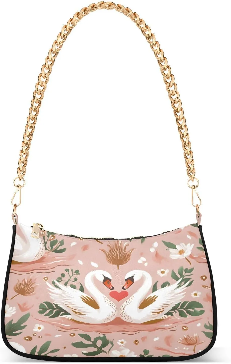 CEBUGI Crossbody Bags for Women Shoulder Purse Cute Swan Couple Handbags Stylish Clutch Purse with Chain Strap