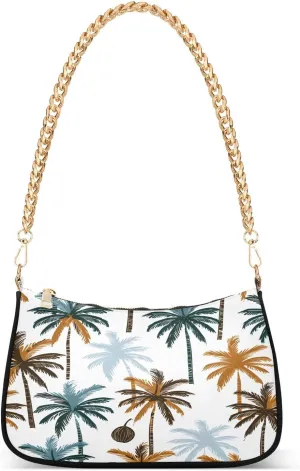 CEBUGI Crossbody Bags for Women Shoulder Purse Palm Tree Handbags Stylish Clutch Purse with Chain Strap