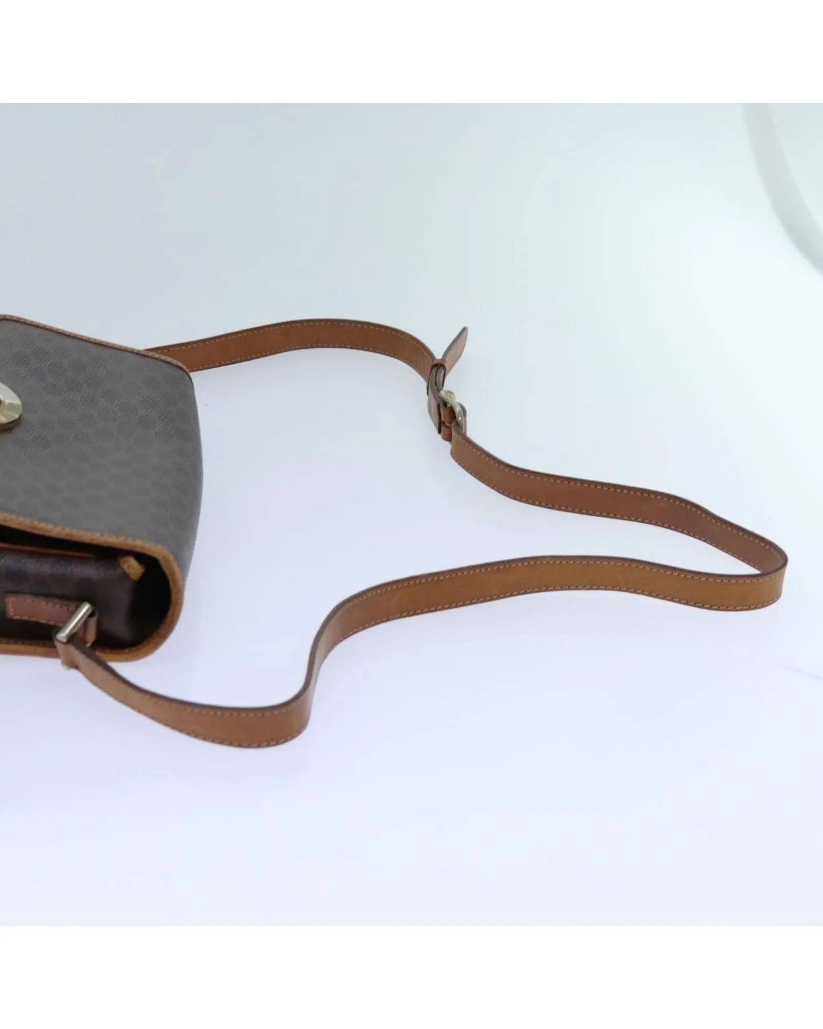 CELINE Trio Canvas and Leather Shoulder Bag