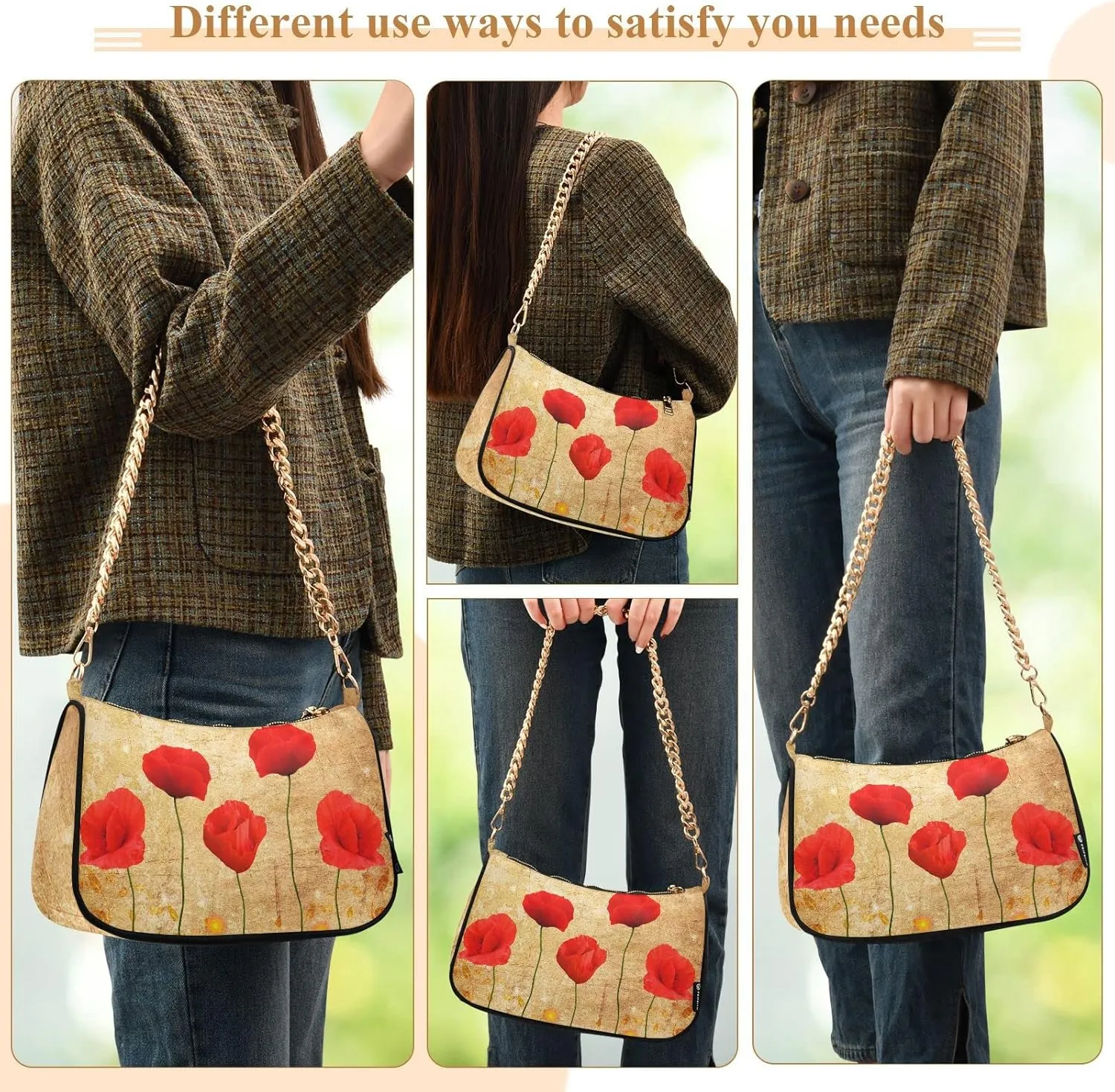 Chain Shoulder Bag Tote Handbag Purse for Women