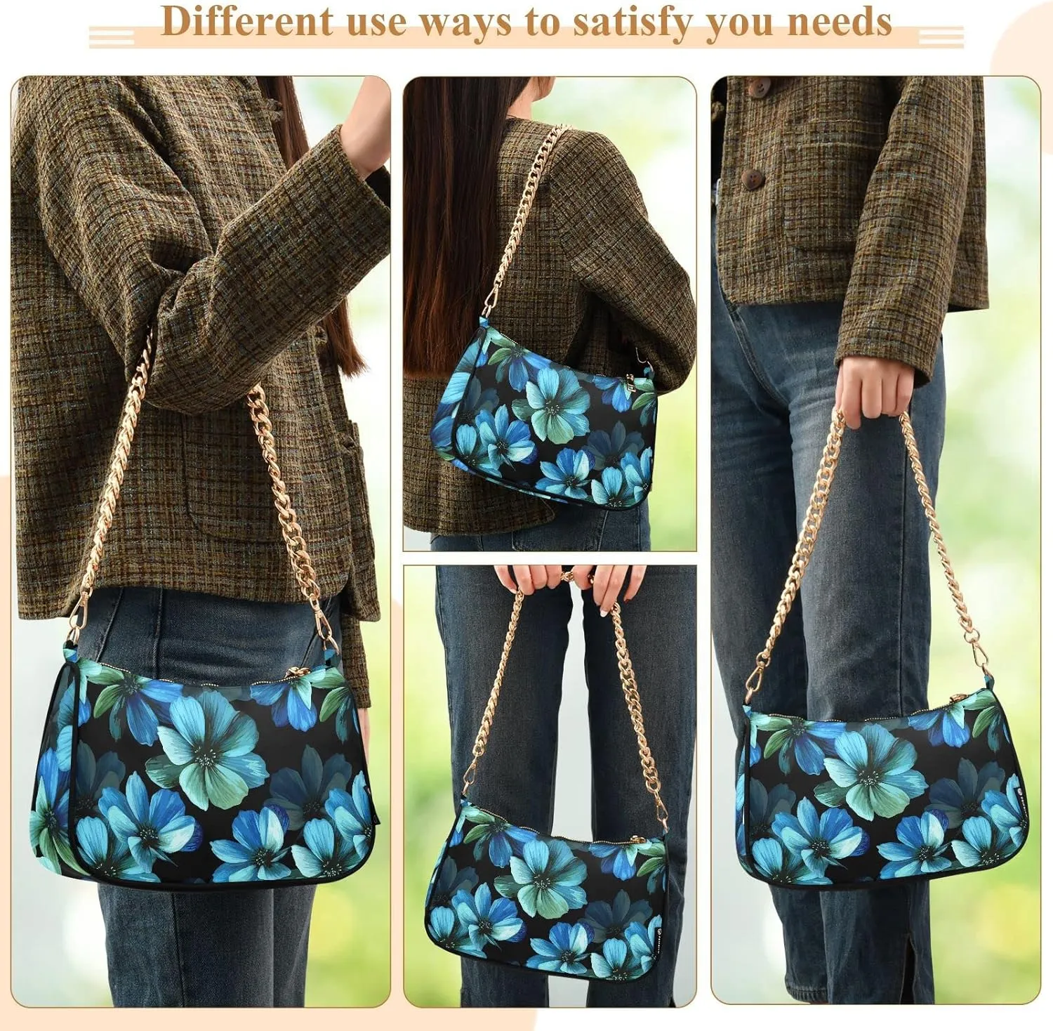 Chain Shoulder Bag Tote Handbag Purse for Women