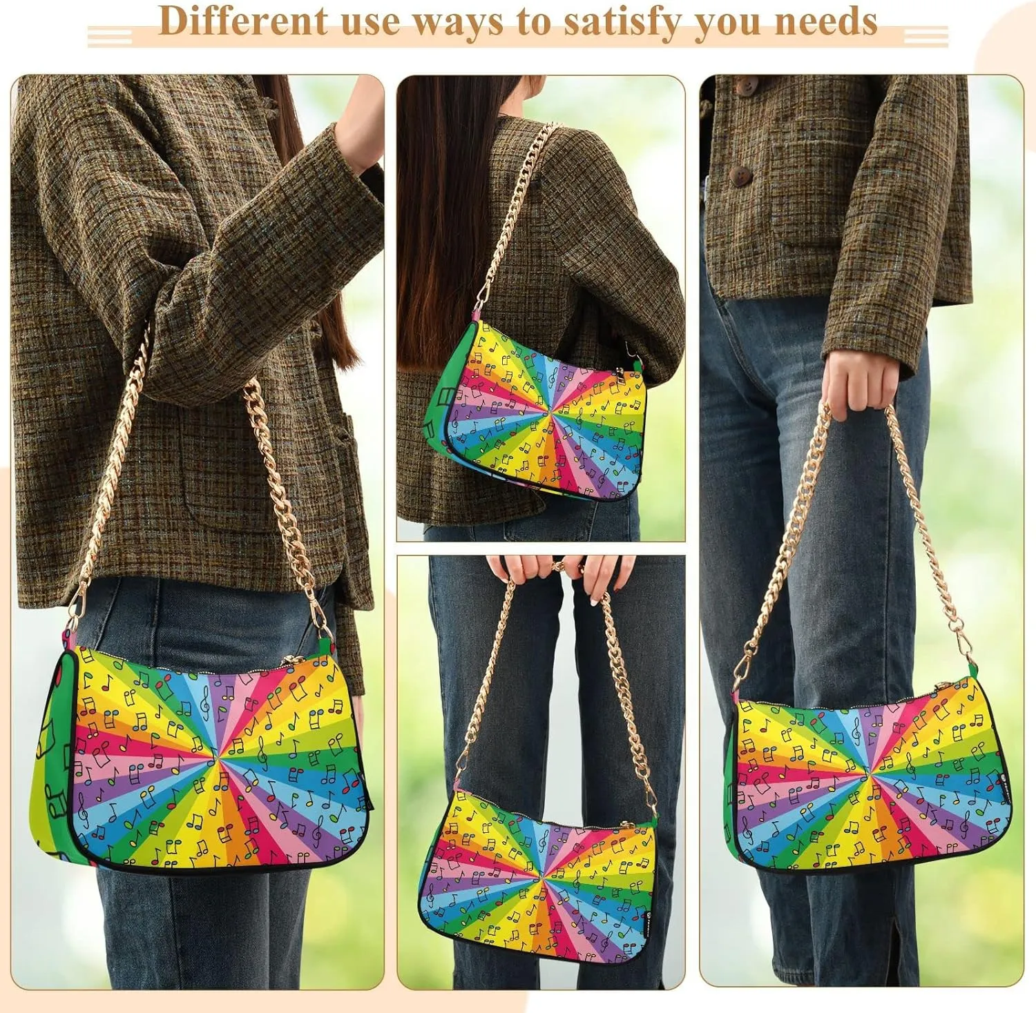 Chain Shoulder Bag Tote Handbag Purse for Women