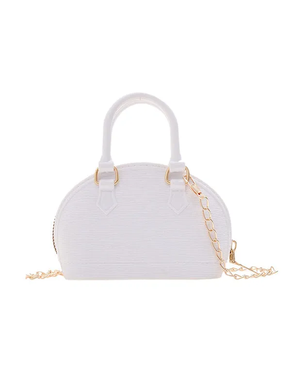 Chains Geometric Zipper Satchels Crossbody Bags