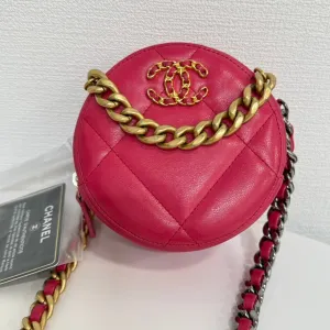 Chanel 19 Calfskin Pink 2way Chain Bag - Vintage Chanel Crossbody Shoulder Bag