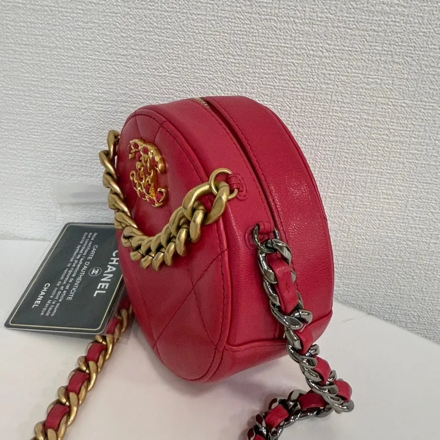 Chanel 19 Calfskin Pink 2way Chain Bag - Vintage Chanel Crossbody Shoulder Bag