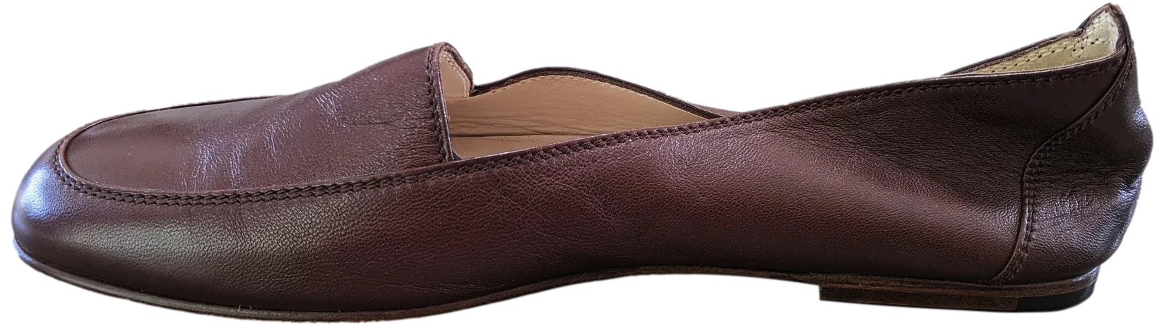 Chanel 1990s Chocolat Kid Ballet Flat Pumps Ballerines en Chevreaux Xtra Soft Sz 38.5, New!
