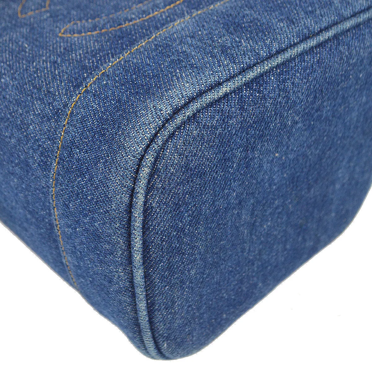 Chanel 1996-1997 Timeless Vanity Handbag Indigo Denim