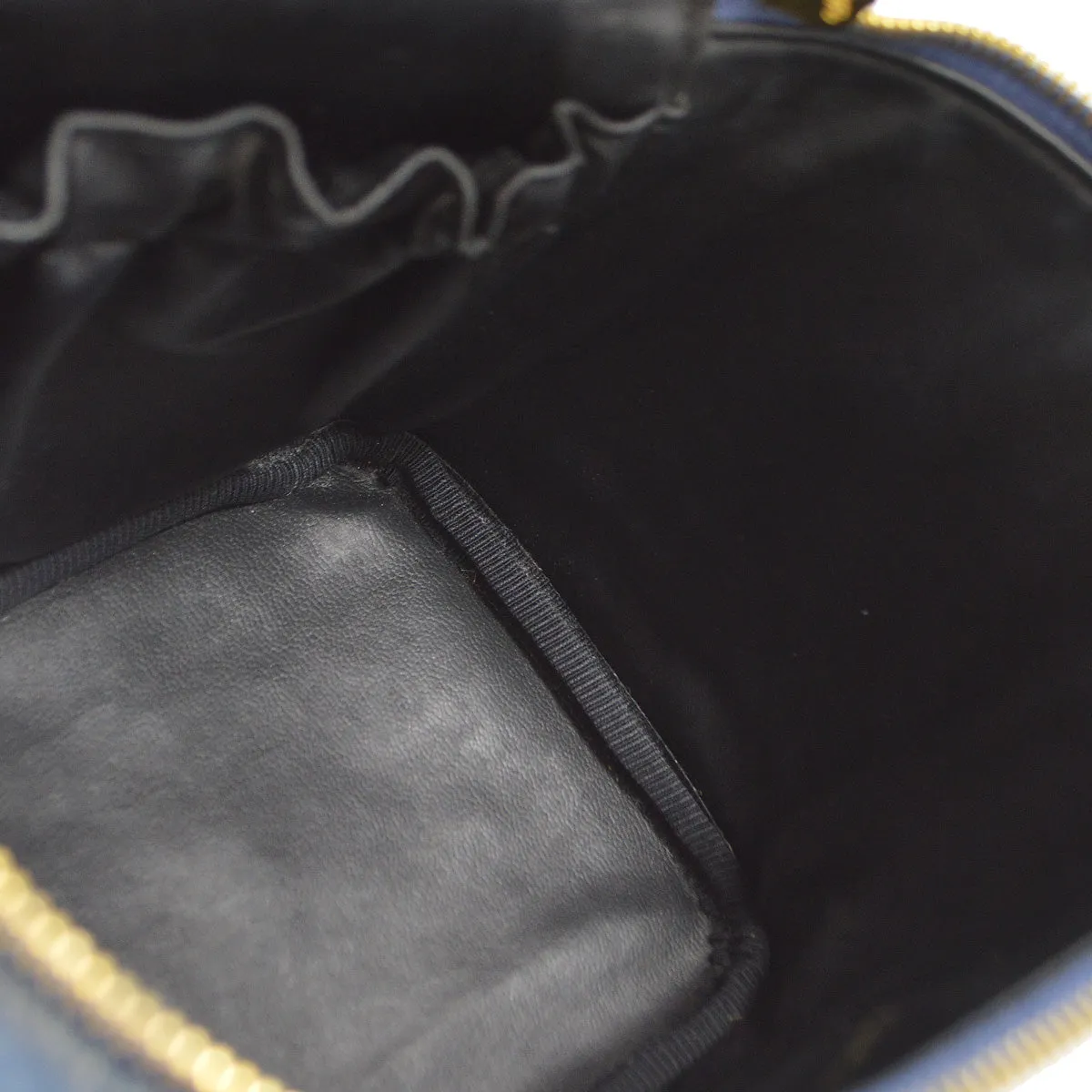 Chanel 1996-1997 Timeless Vanity Handbag Indigo Denim