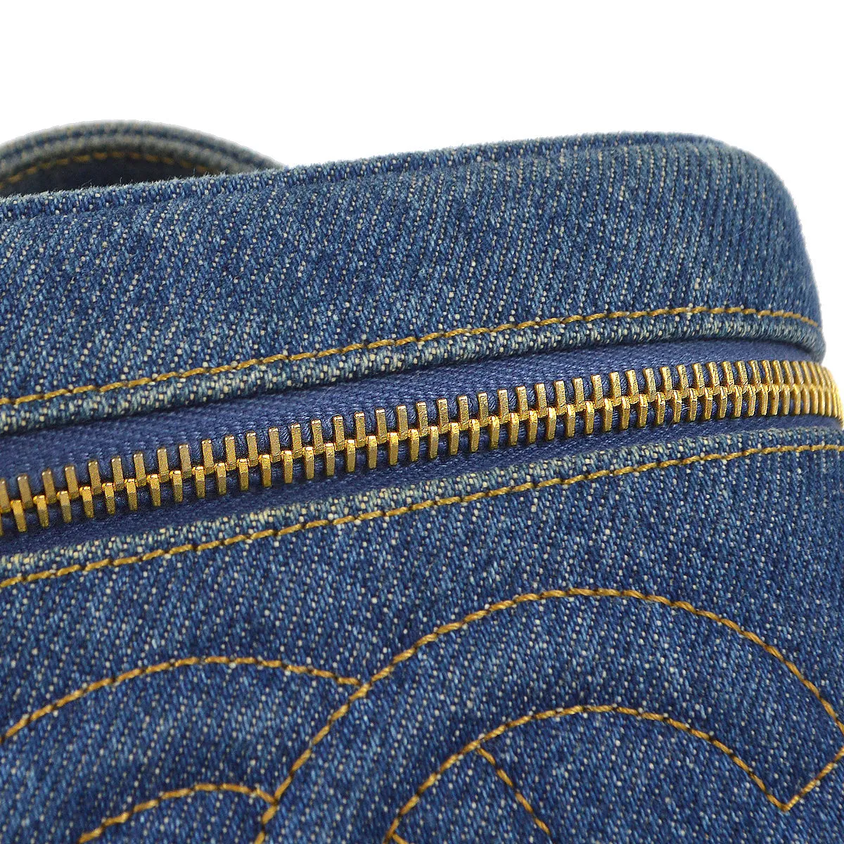 Chanel 1996-1997 Timeless Vanity Handbag Indigo Denim