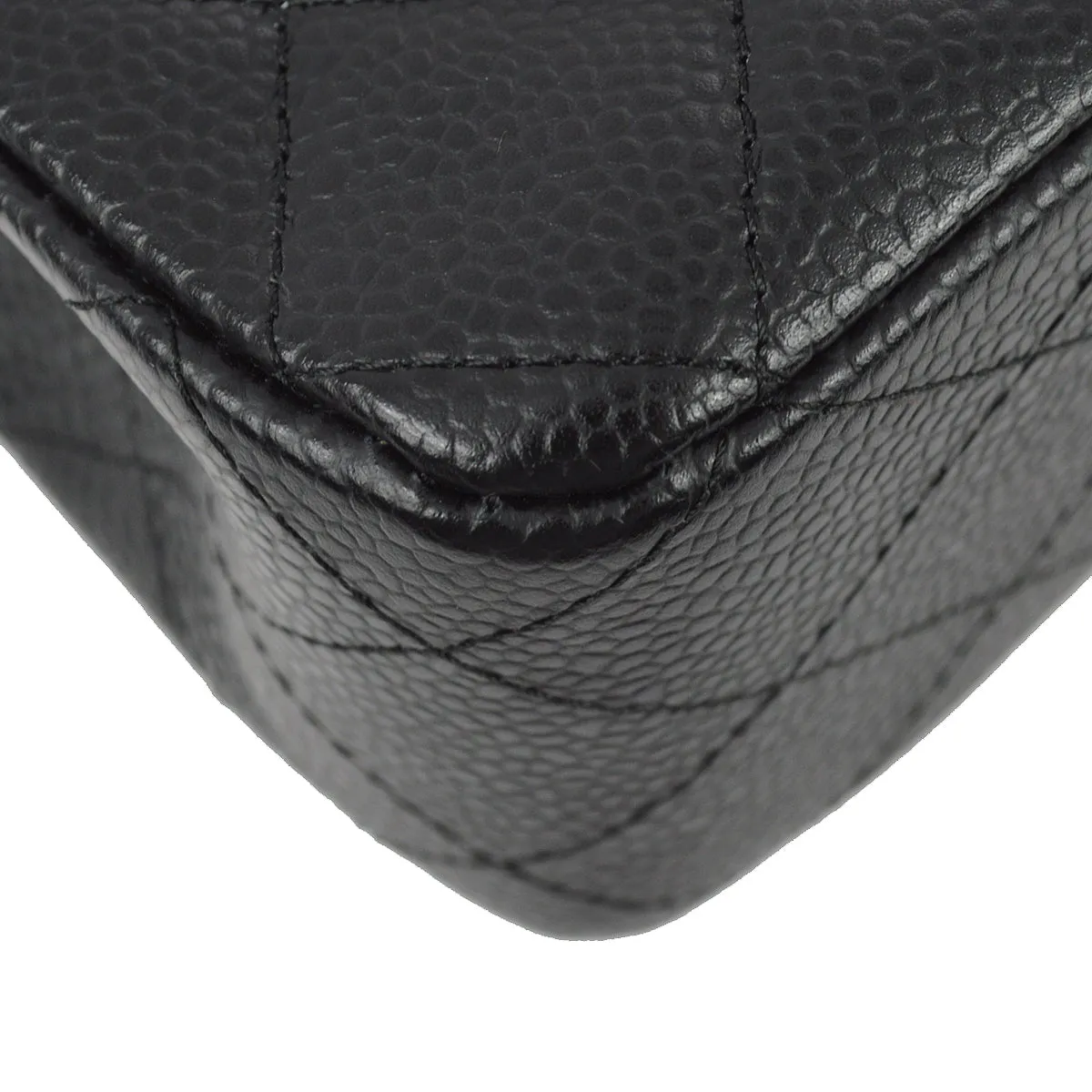 Chanel 2006-2008 Black Caviar Medium Classic Double Flap Bag SHW