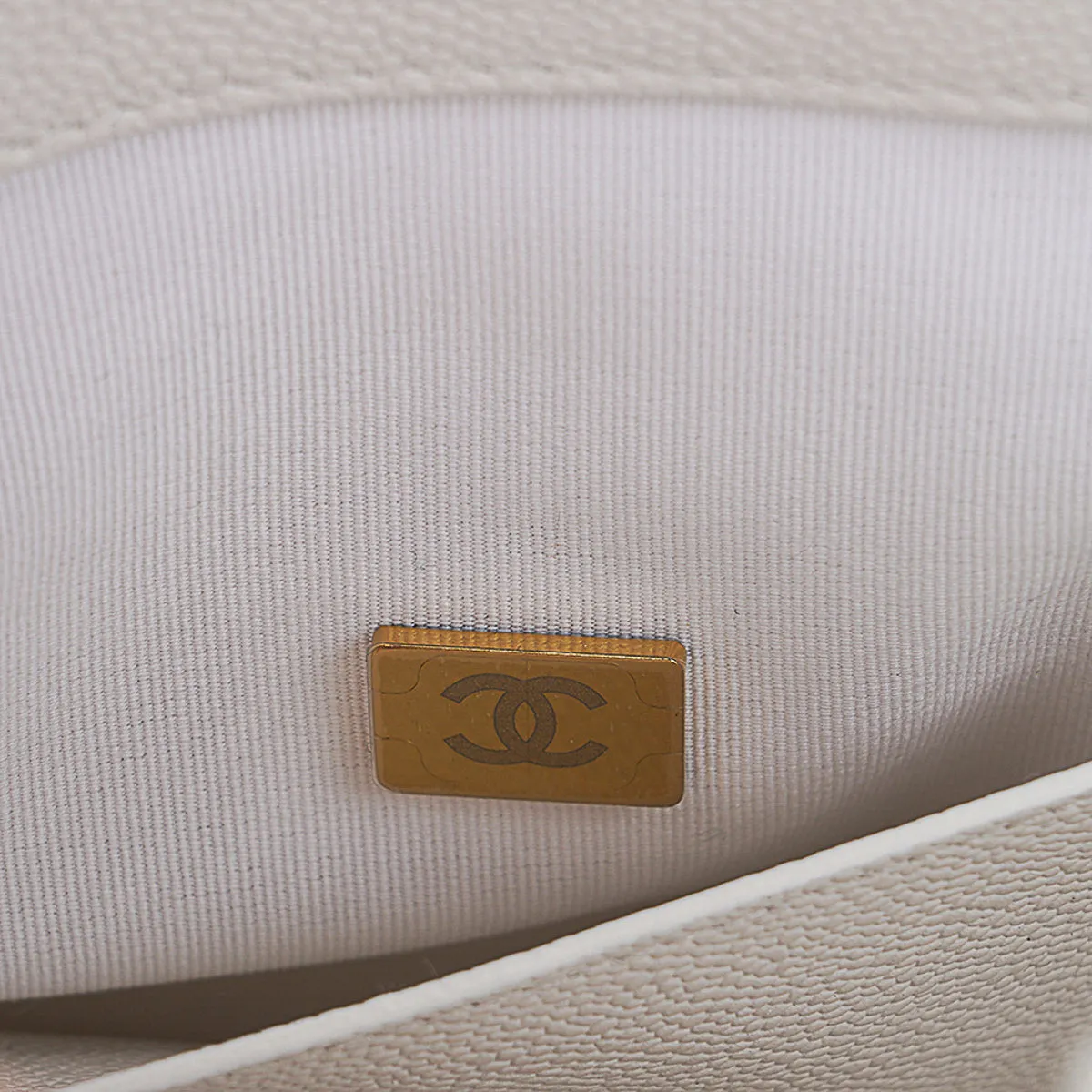 Chanel 2023 Limited Edition White Quilted Caviar Leather Large Tote Bag