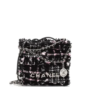 CHANEL 22 Chain Hobo Quilted Tweed Mini