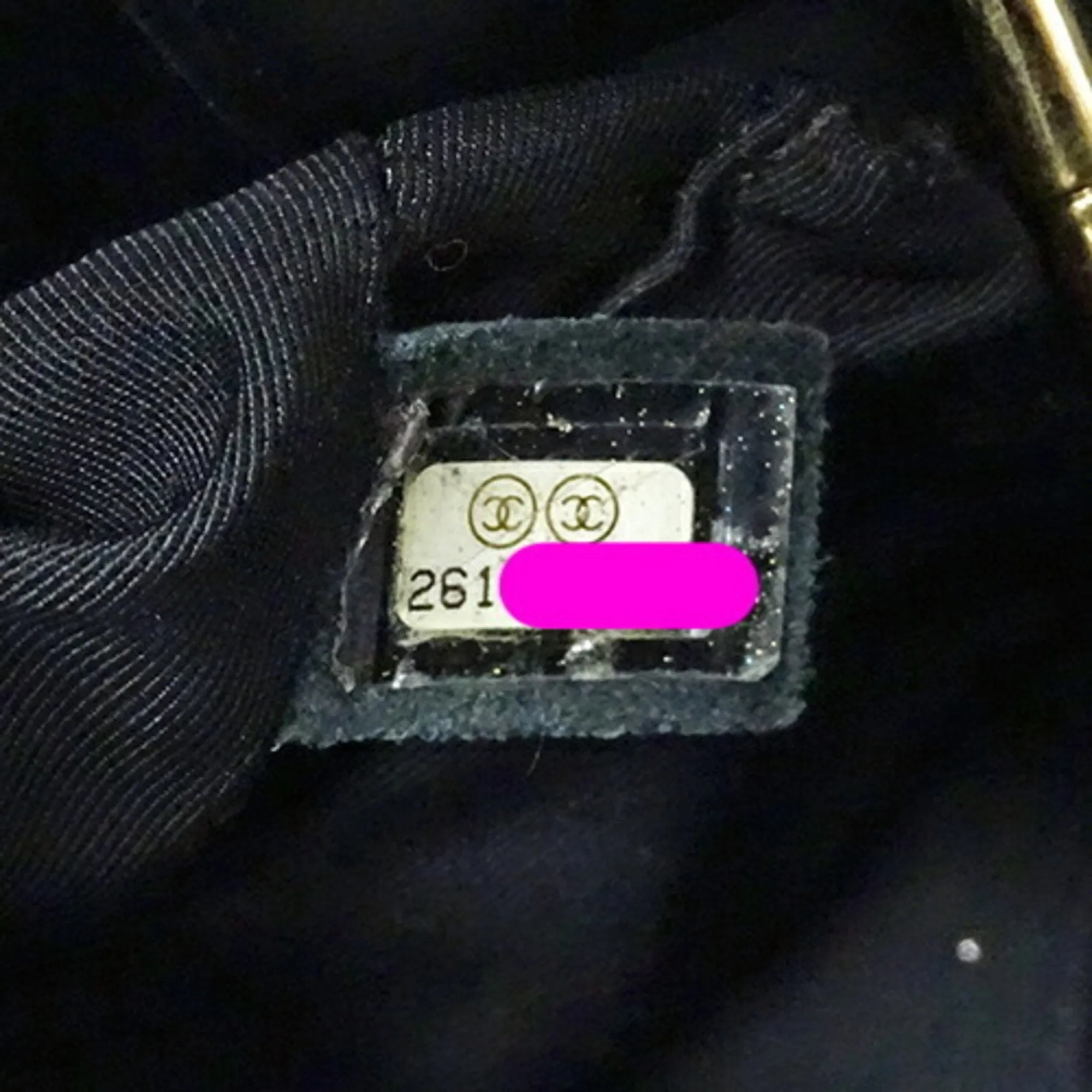 Chanel Bag V stitch Lady's handBag shoulder 2way lambskin black