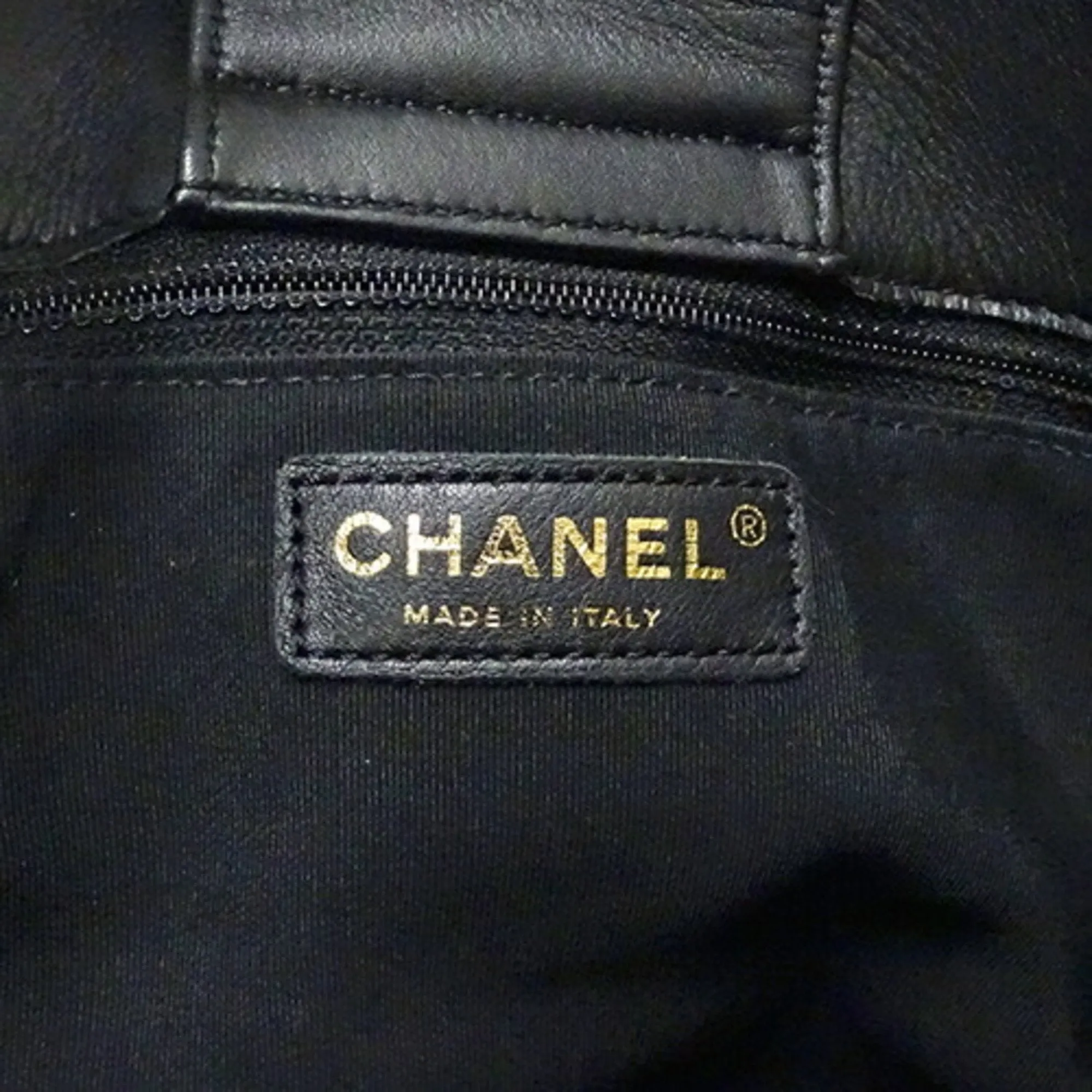 Chanel Bag V stitch Lady's handBag shoulder 2way lambskin black
