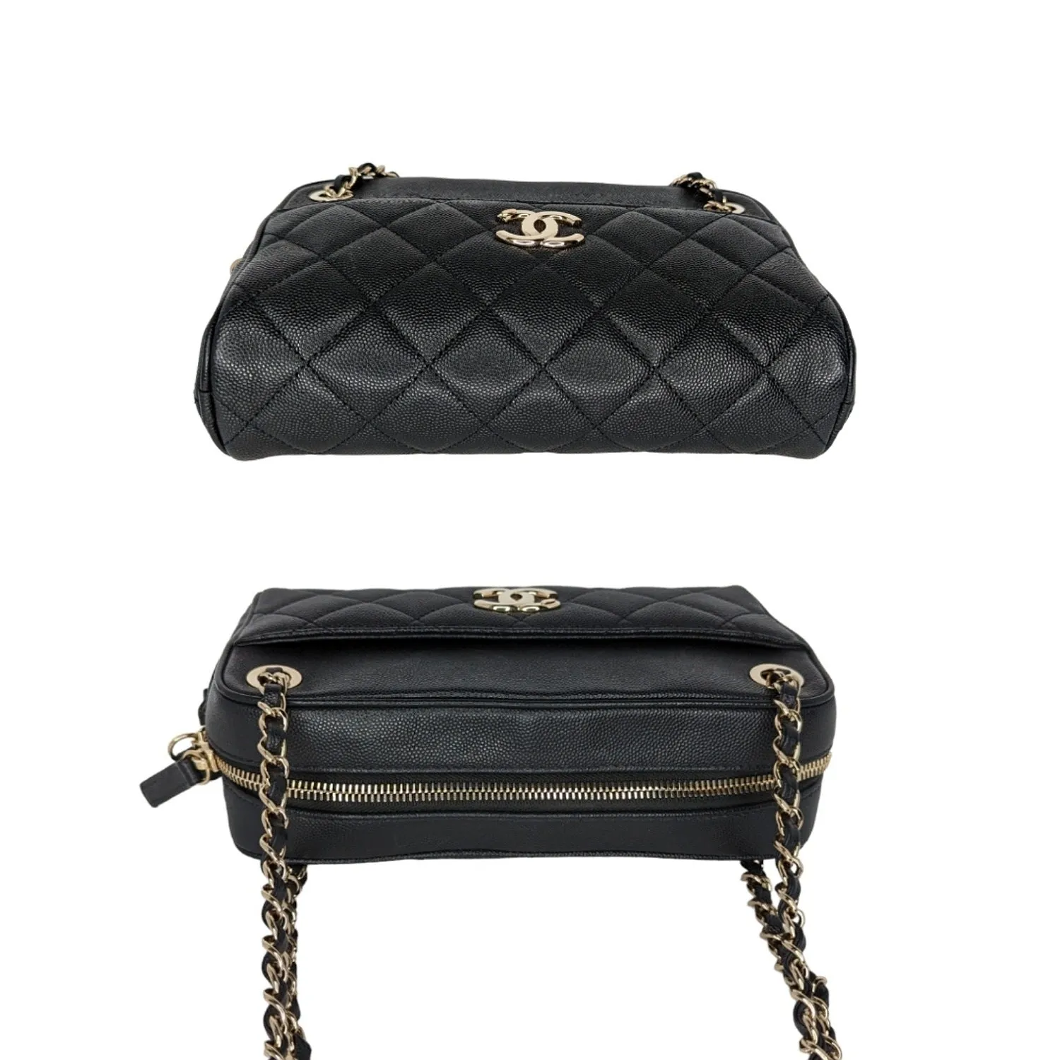 Chanel bags Black Caviar Quilted Small In & Out Camera Case