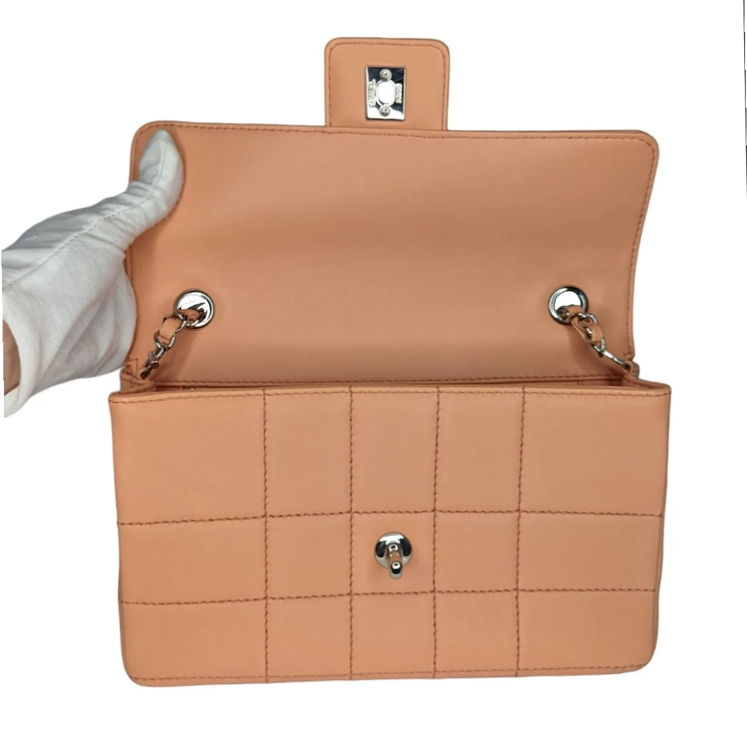 Chanel bags Vintage Peach Square Quilted Medium Flap Bag