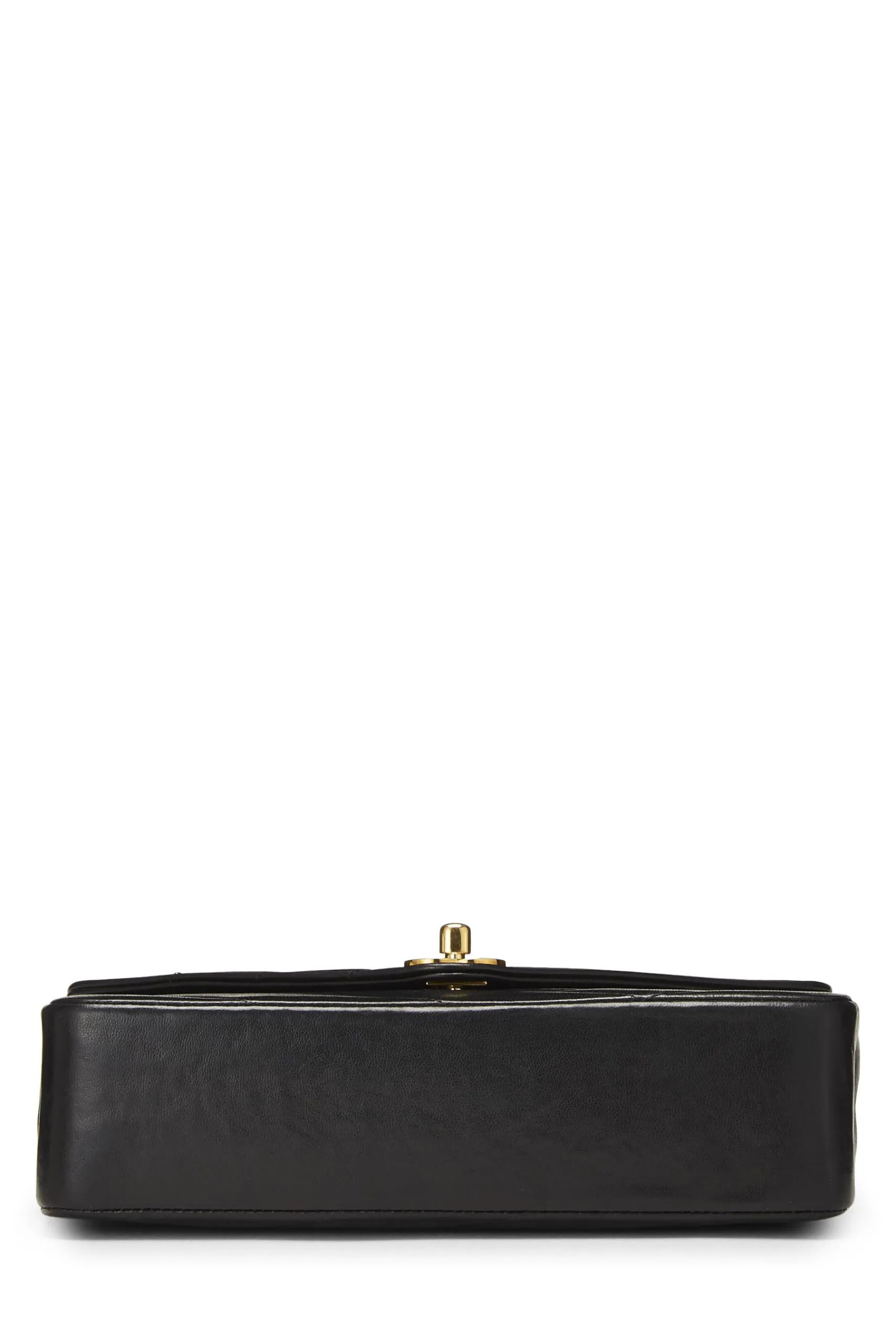 Chanel,  Black Diagonal Quilted Envelope Flap Small, Black