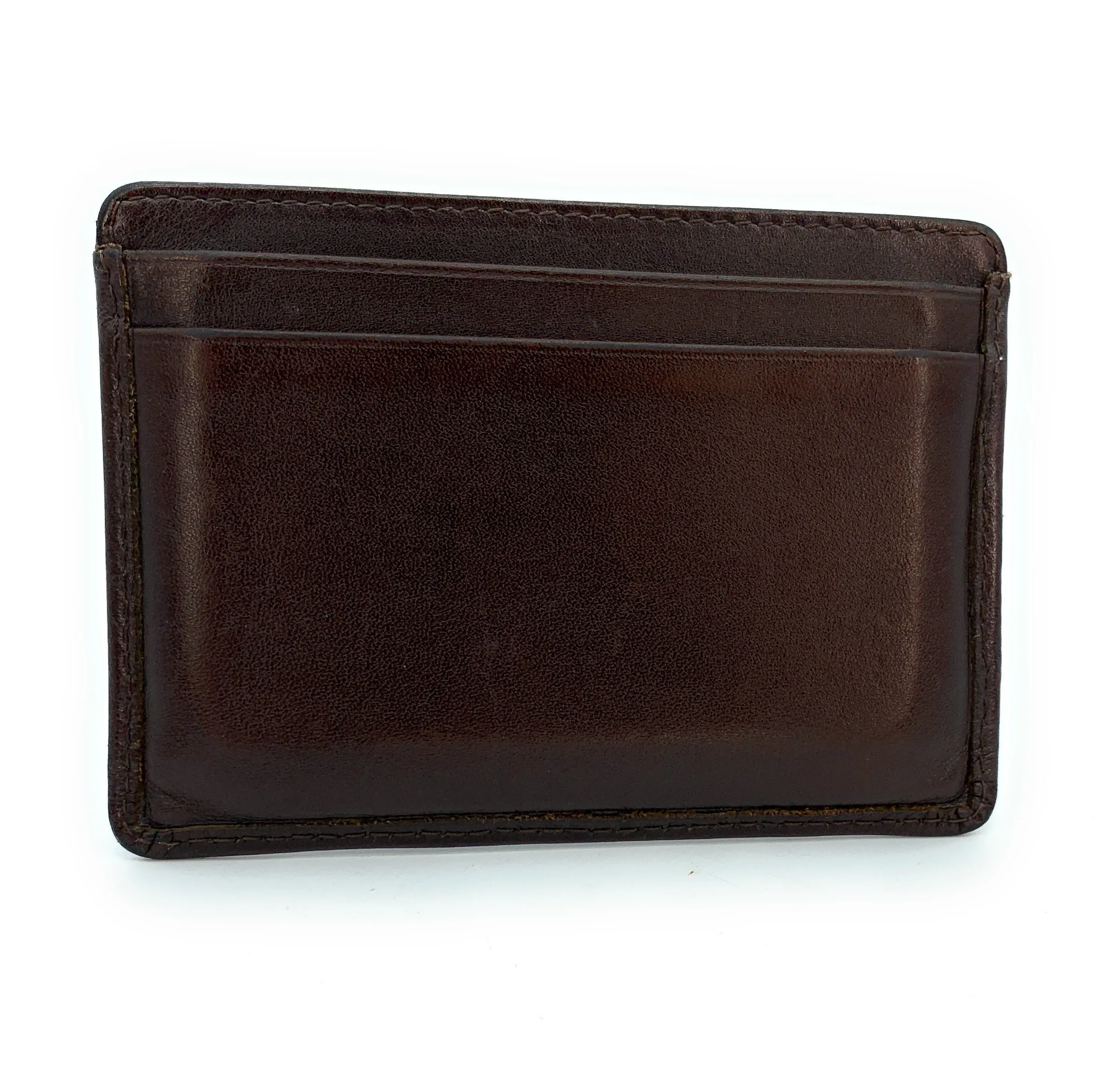 CHANEL Brown Quilted Cambon Ligne Lambskin Card Holder