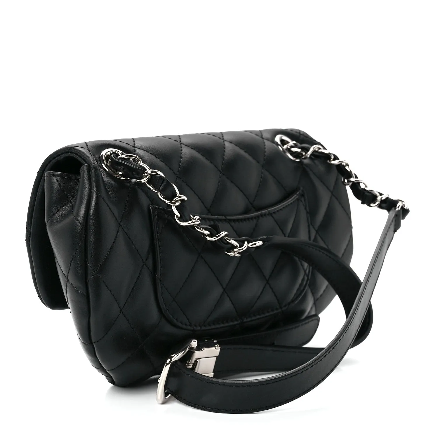 CHANEL CALFSKIN LEATHER QUILTED CC UNIFORM FLAP BELT BAG