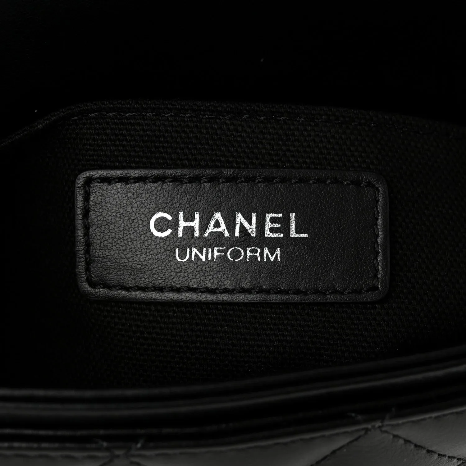 CHANEL CALFSKIN LEATHER QUILTED CC UNIFORM FLAP BELT BAG