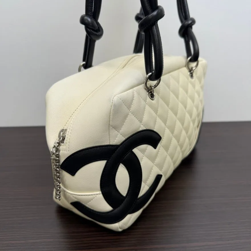 Chanel Cambon Calfskin Shoulder Bag Ivory Shoulder Bag LB109220