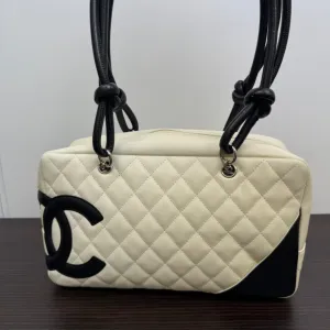 Chanel Cambon Calfskin Shoulder Bag Ivory Shoulder Bag LB109220